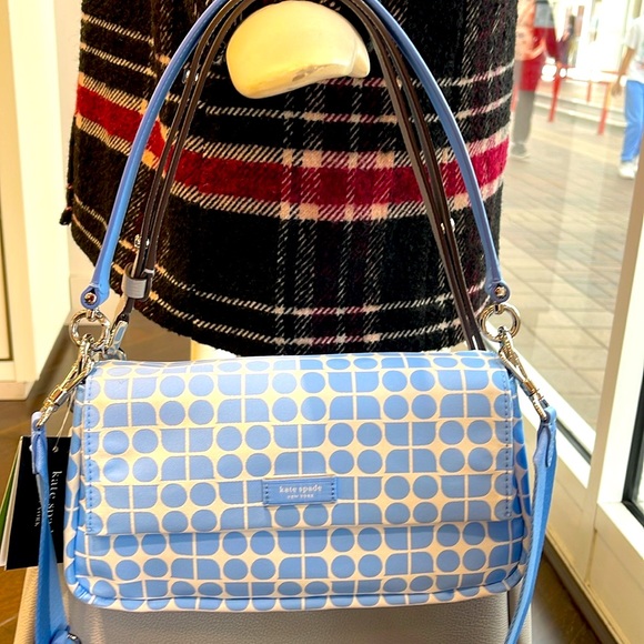 Kate Spade Noel Jacquard Convertible Crossbody Canvas XBody - Picture 1 of 10